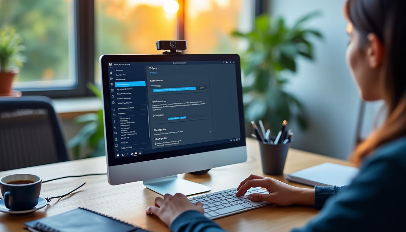 Illustration: Présentation de la webcam et des usages courants sous Windows