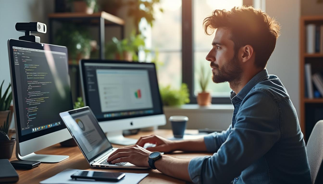 Illustration: Définition et fonctionnement de l’utilisation d’une webcam sur ordinateur