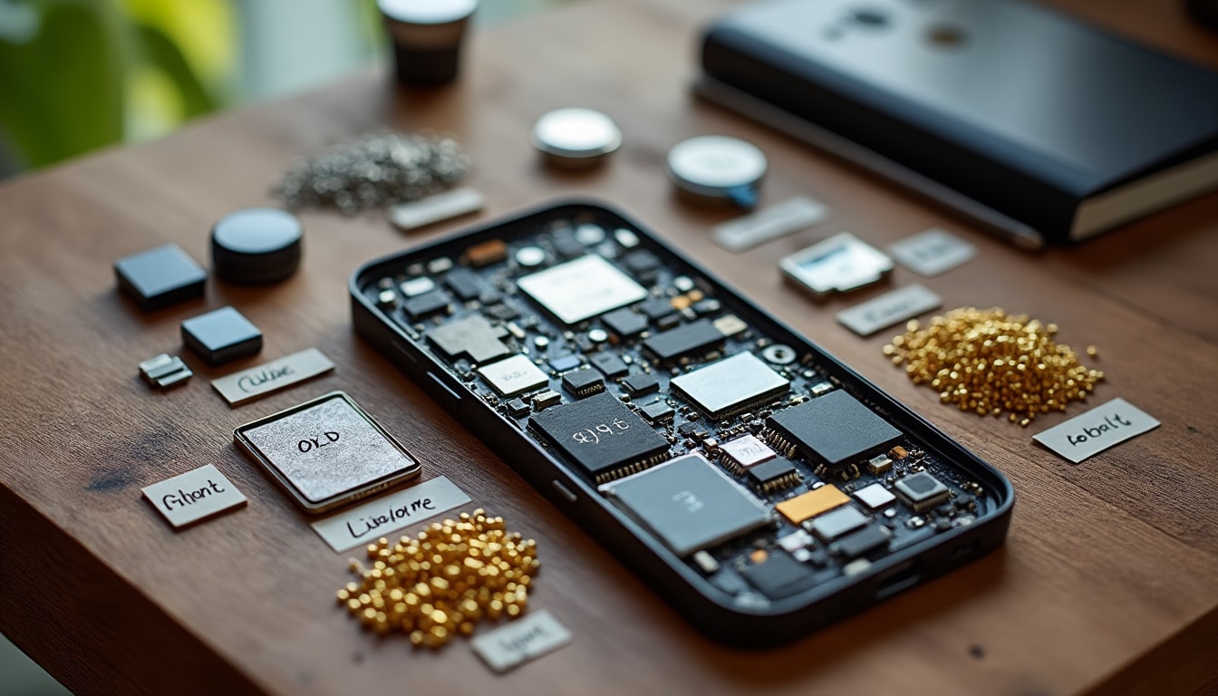 Illustration: Présentation de la question : combien de métaux différents dans un smartphone ?