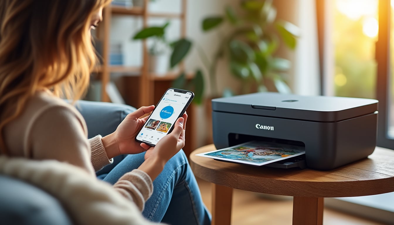 Illustration: Installer l’application canon PRINT et connecter une imprimante canon en wifi avec un smartphone pas à pas