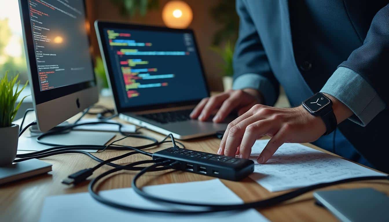 Illustration: Identifier les symptômes et causes d’une alimentation instable sur un hub USB