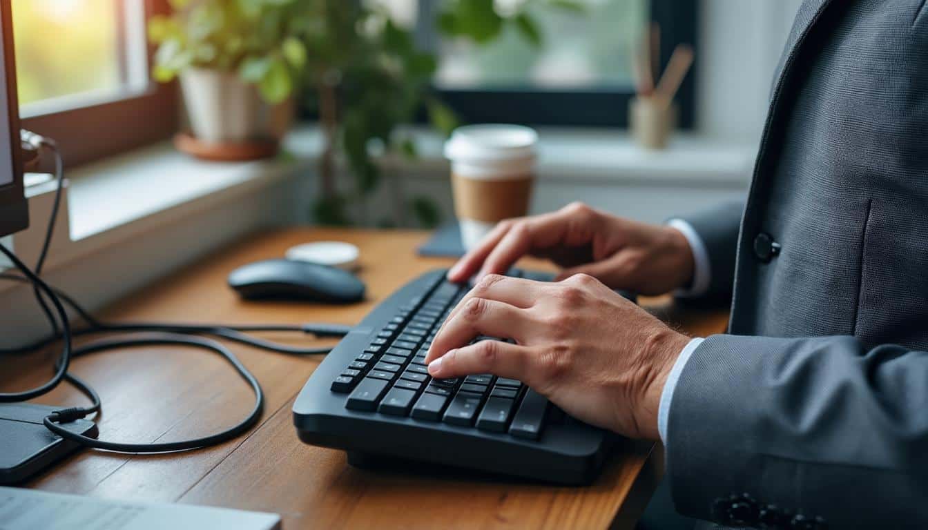 Clavier ergonomique : adaptation rapide au bureau pour plus de confort
