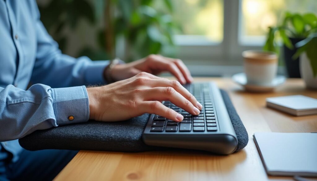 Clavier ergonomique : douleurs aux poignets et prévention efficace