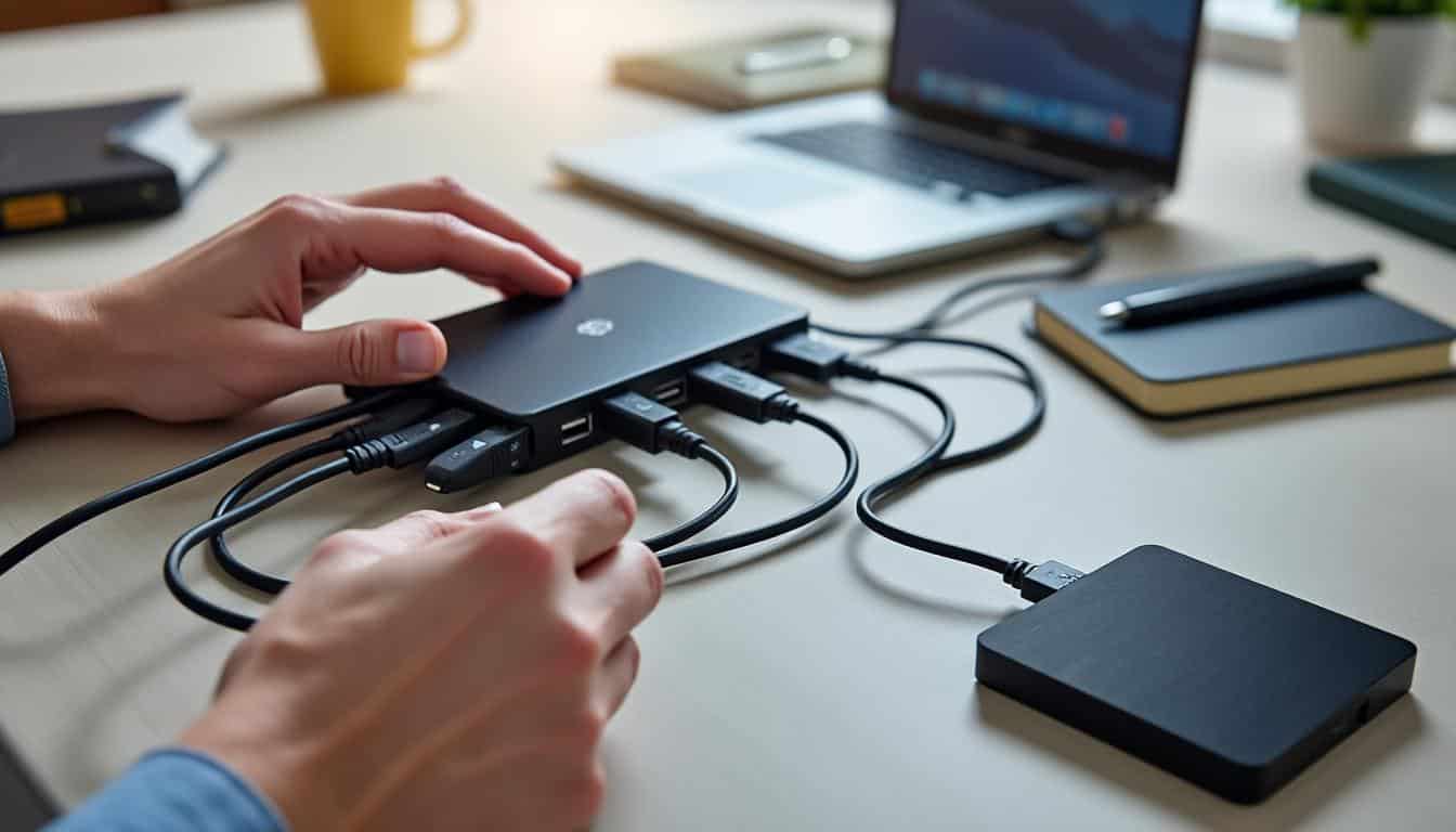 Illustration: Comprendre la compatibilité d’un hub USB3 avec un disque dur externe
