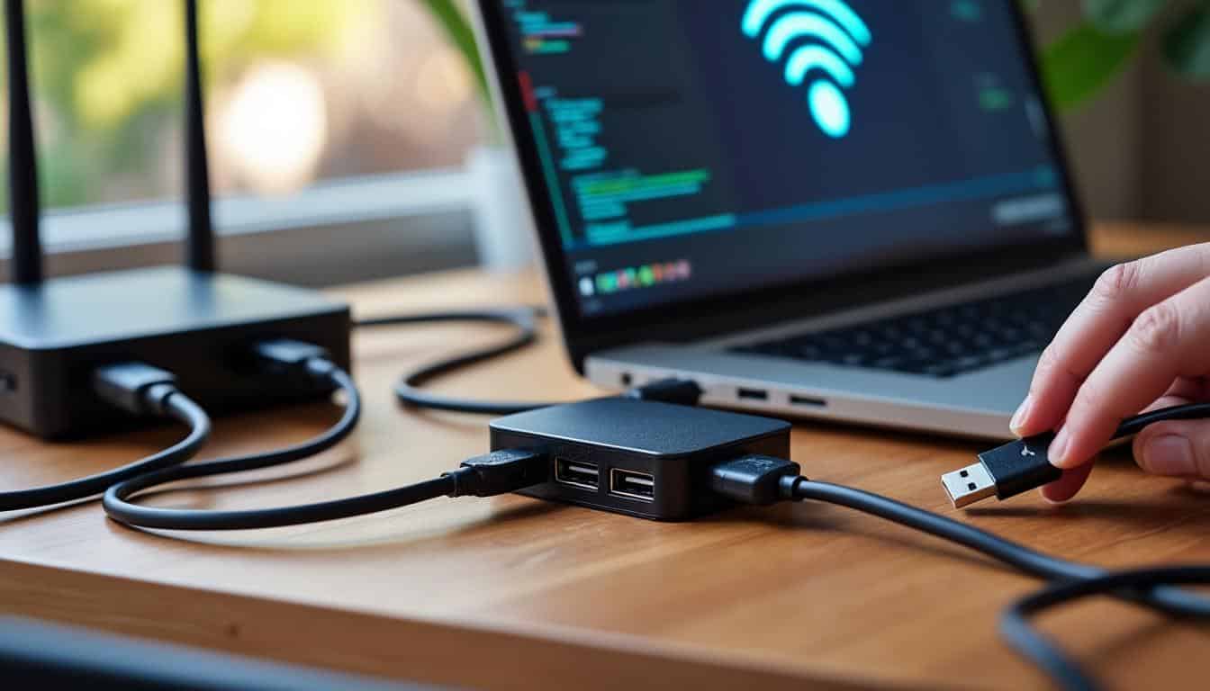 Illustration: Pourquoi un hub USB peut-il perturber le signal Wi-Fi ? Explications claires