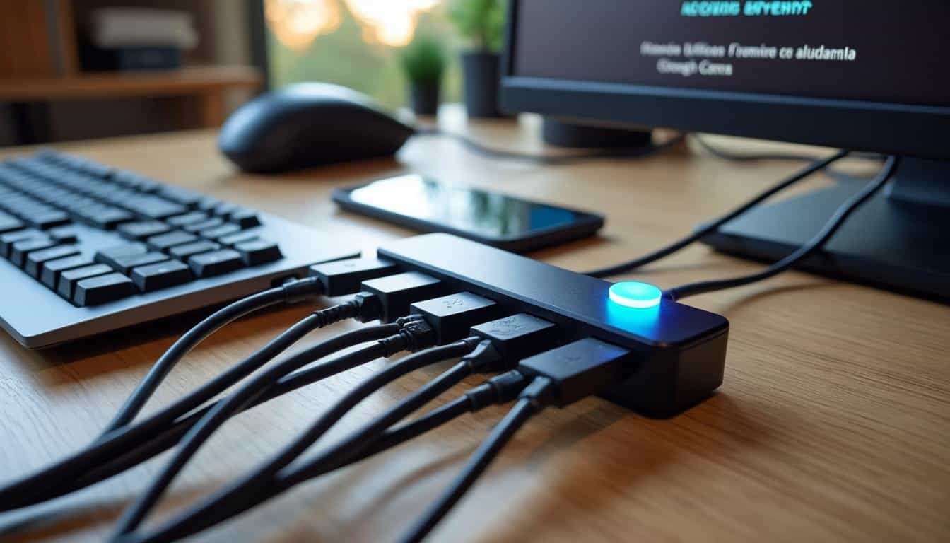 Illustration: Comprendre le fonctionnement d’un hub USB et la limitation de l’alimentation des périphériques