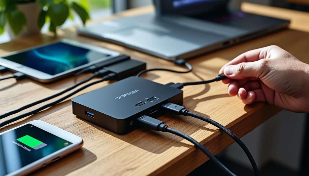 Hub USB avec support de charge rapide : connectivité et puissance optimales