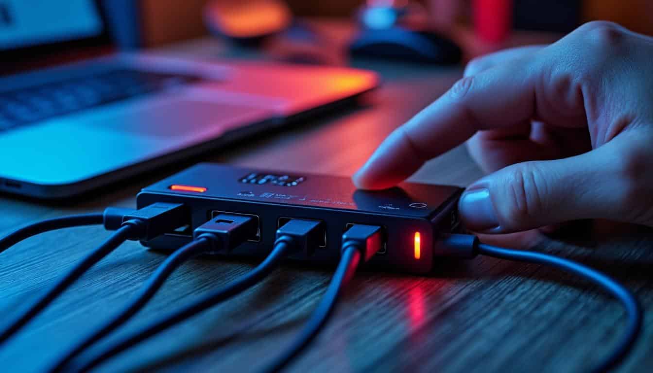 Illustration: Les conséquences d’une surchauffe du hub USB pendant un transfert continu