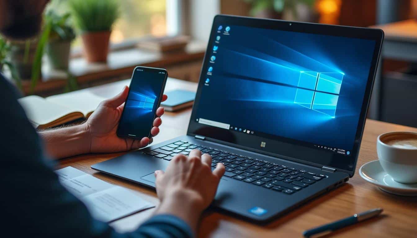 Illustration: Fonctionnement d’un système d’exploitation sur ordinateur et smartphone